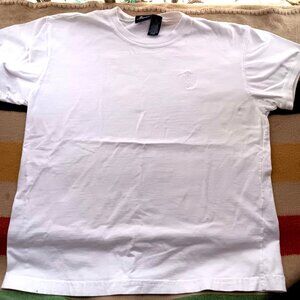 Medium Lizsport White Cotton Crewneck T-Shirt With Embroidered Logo